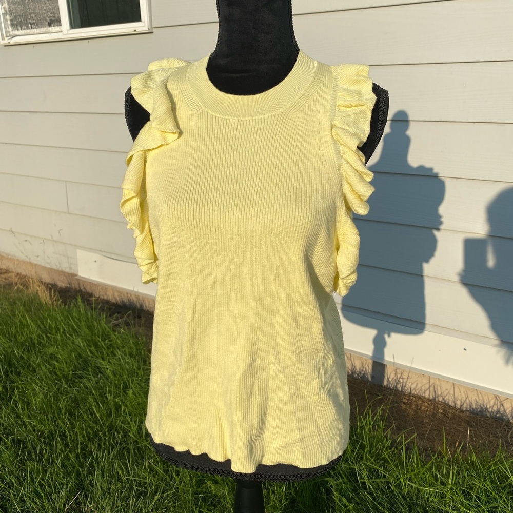 Yellow sweater top